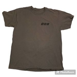 Mens Brown BBC TV logo T shirt Size M Top Gear Doctor Who